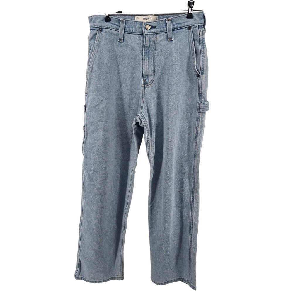 Hollister Carpenter Jeans Mens 29x30 Light Wash Blue Baggy Utility Denim Pants